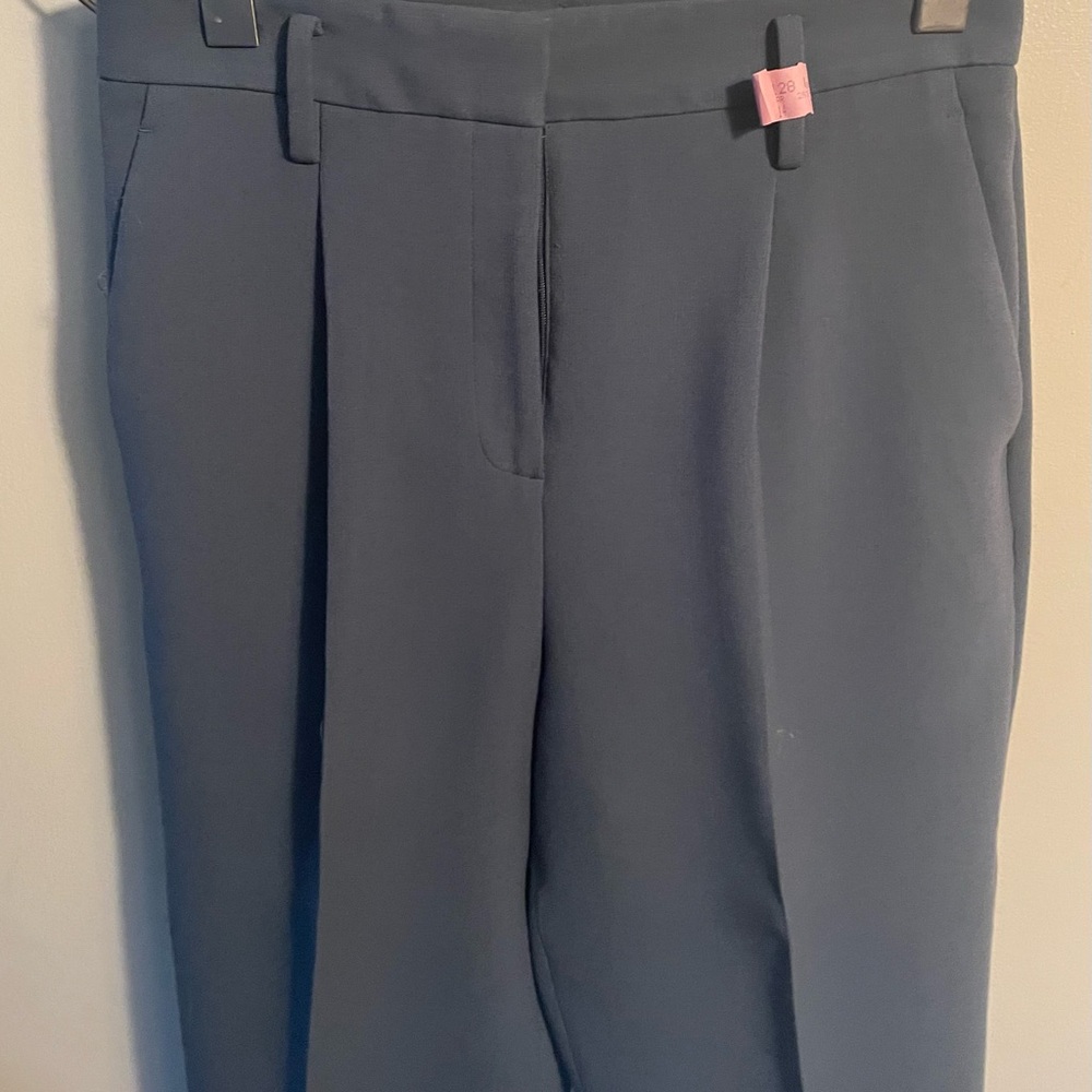 Ann Taylor - NWOT -Pants with tapered leg, size 2 runs slightly big -Blue steel